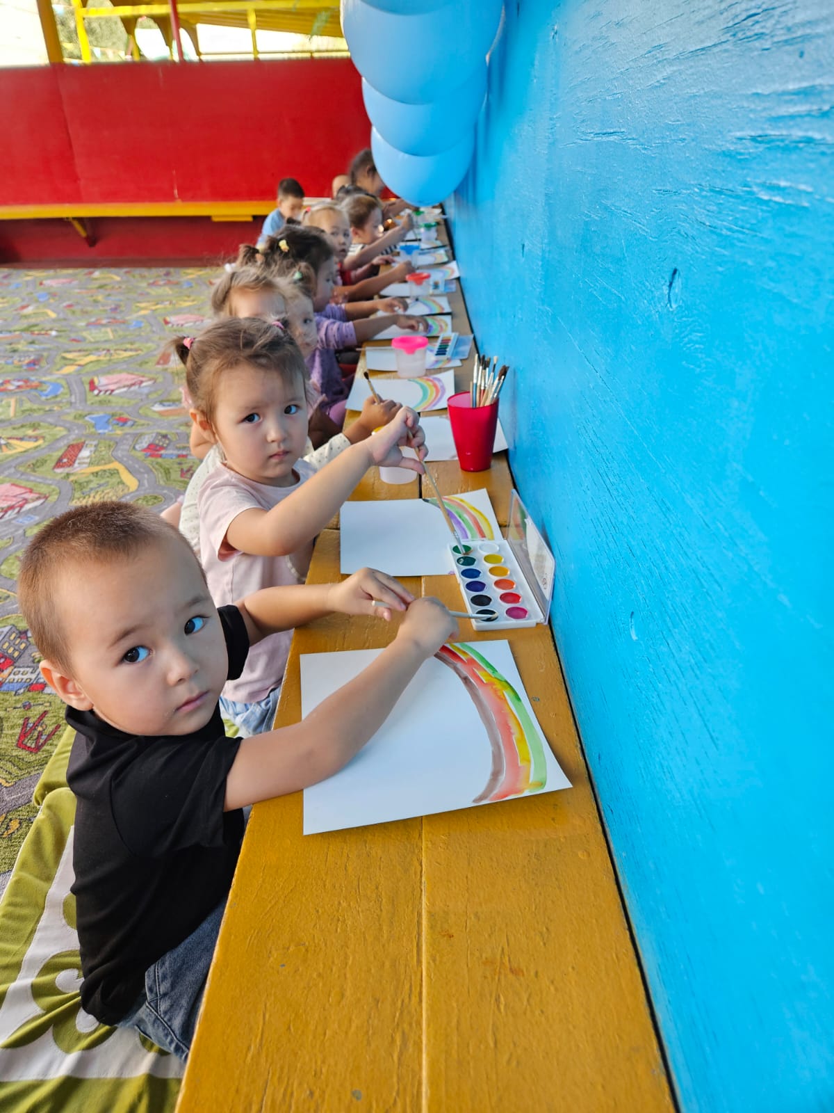 "Менің елім-бақыт мекені" тақырыбындағы ұйымдастырылған сурет көрмесі, Ортаңғы "Ботақан" тобы