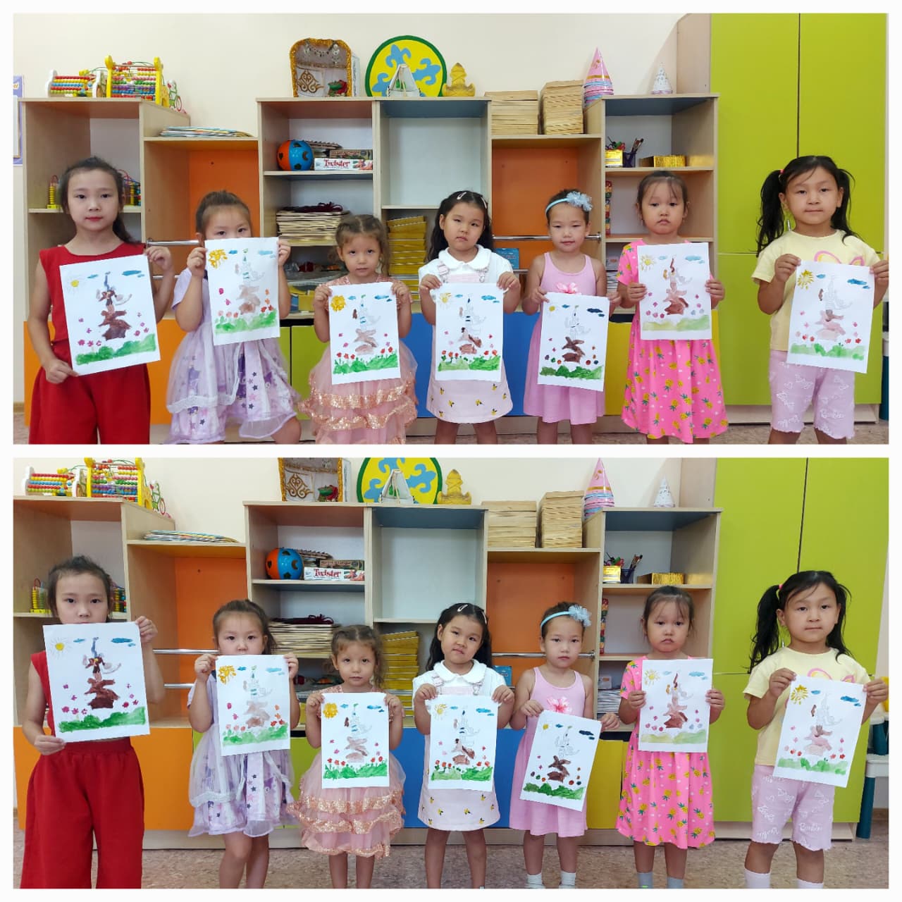 Сурет байқауы "Болашақтағы Қазақстан" Мектепалды "Күншуақ" тобы